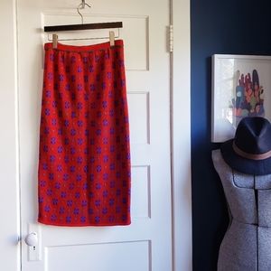 Vtg Knit Sweater Skirt